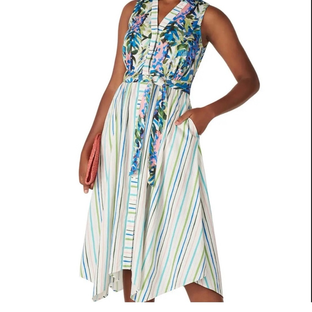 Badgley Mischka Multicolor High Low Dress